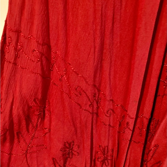 S.R Fashion Red Free Size Sheer Dress - Picture 3 of 5